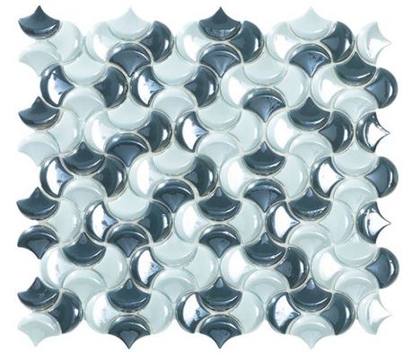 1.4"x1.1" Dimension Droplet Glass Mosaic selene tile