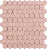 pale rose 1.4"x1.4" Candy Hexagon Glass Mosaic tile