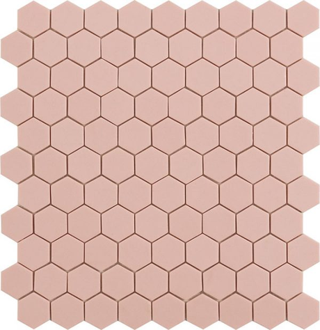 pale rose 1.4"x1.4" Candy Hexagon Glass Mosaic tile