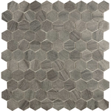 1.4"x1.4" Desert Hexagon Glass Mosaic paloma desert tile