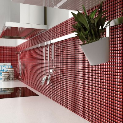 0.5"x0.5" Pearl Dots Glass Mosaic