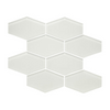 Elongated Hexagon Matte Glass Mosaic