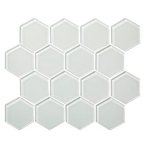 3" Hexagon Gloss Glass Mosaic