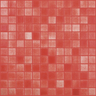 1"x1" Niebla Squares Glass Mosaic rojo tile