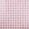1"x1" Solid Squares Glass Mosaic rosa tile