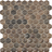royal wall 1.4"x1.4" Wood Hexagon Glass Mosaic tile