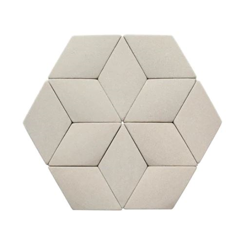 sandstone mint hex tiles