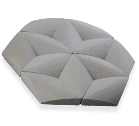 sandstone mint Paragon Hex Profile Dimensional Wall Tile