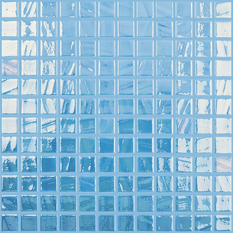 sky blue turquoise 1"x1" Titanium Squares Glass Mosaic tile