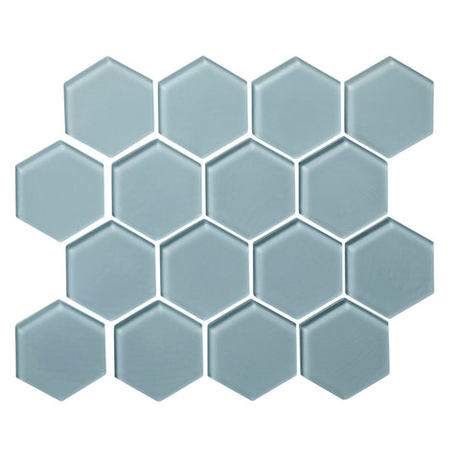 Hexagon Matte Glass Mosaic