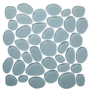Spindrift Matte Feature Glass Pebble Mosaic