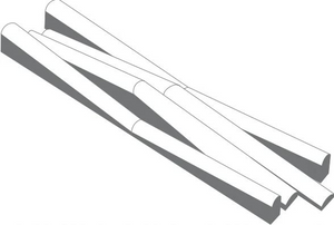 Crescent Mini Profile Dimensional Wall Tile