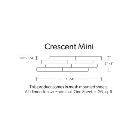 Crescent Mini Profile Dimensional Wall Tile