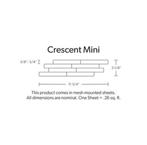 Crescent Mini Profile Dimensional Wall Tile