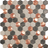 1.4"x1.4" Magic Hexagon Glass Mosaic trend tile
