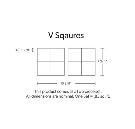 V Squares Honed Dimensional Wall Tile