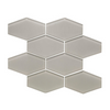 Elongated Hexagon Matte Glass Mosaic