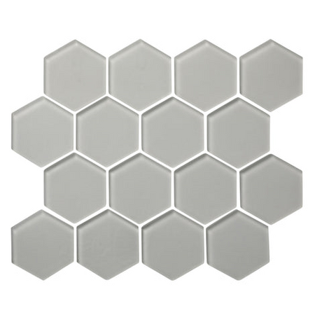 tule Hexagon Matte Glass Mosaic