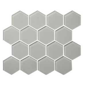 3" Hexagon Matte Glass Mosaic