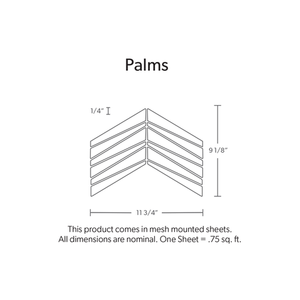 Palms Matte Feature Glass Mosaic