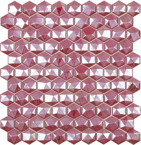 1.4"x1.4" Diamond Hexagon Glass Mosaic venetian diamond tile