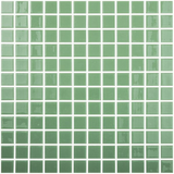 1"x1" Solid Squares Glass Mosaic verde claro tile