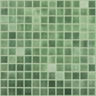 1"x1" Niebla Squares Glass Mosaic verde tile