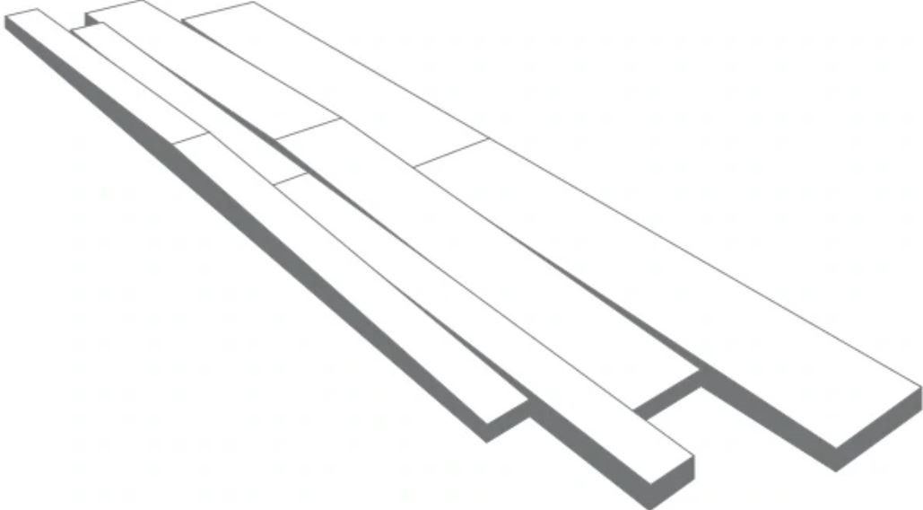 V Parallels Honed Dimensional Wall Tile