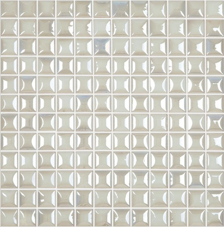 1"x1" Edna Squares Glass Mosaic white tile