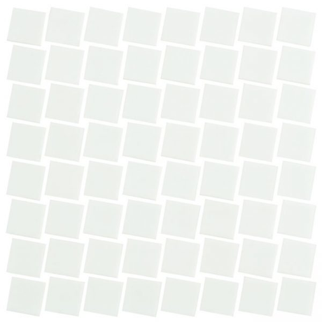 white 1.5"x1.5" Lume Squares Glass Mosaic tile