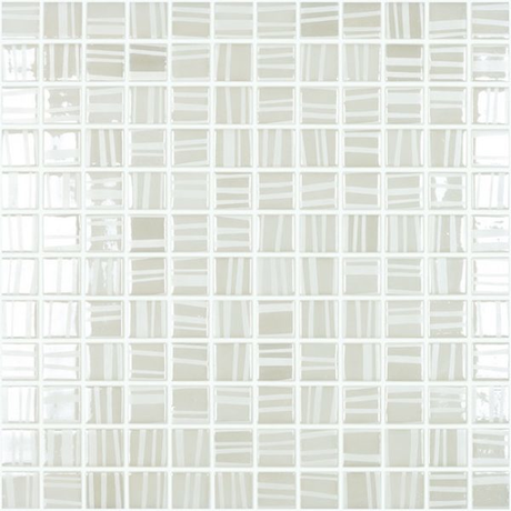 white 1"x1" Tender Squares Glass Mosaic tile