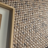 kitchen 1.4"x1.4" Wood Hexagon Glass Mosaic tile